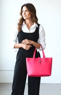 NWT Kate Spade Kaci Small Tote Radiant Pink WKRU6287 Leather Shoulder Bag